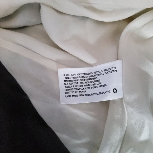 Chevron Striped Black White Dress Size 4 By Common Thread In Recycled Polyester - Picture 9 of 13